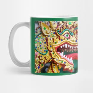 Colorful dragon head sculpture Mug